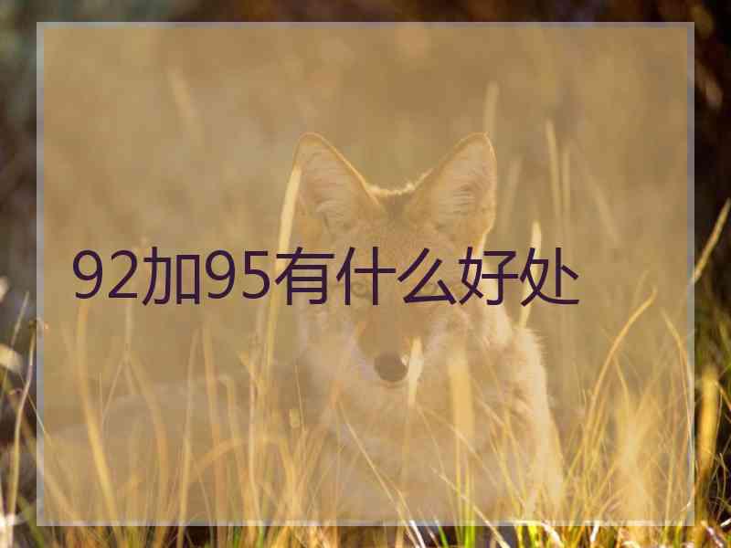 92加95有什么好处