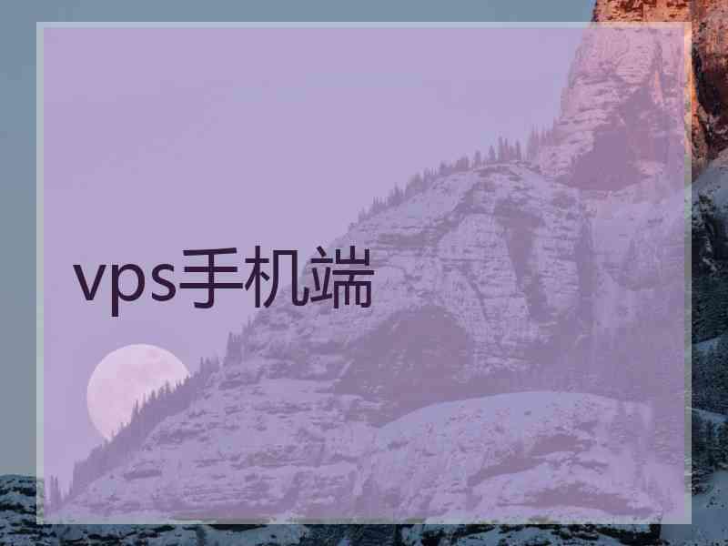 vps手机端