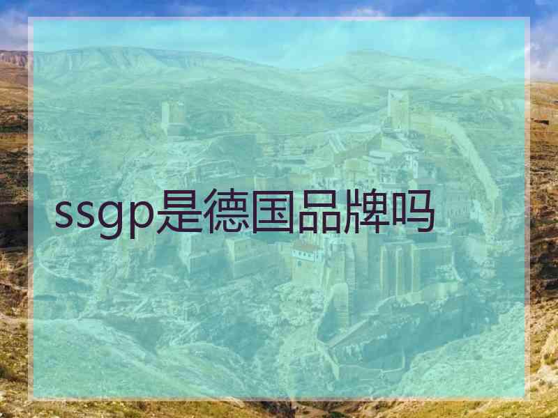 ssgp是德国品牌吗