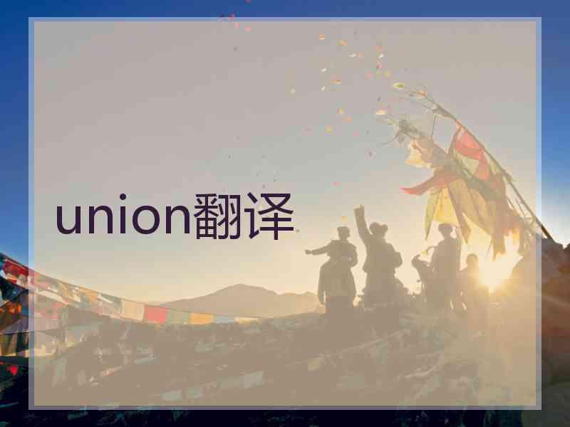 union翻译