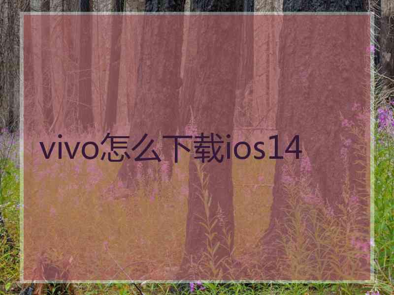 vivo怎么下载ios14