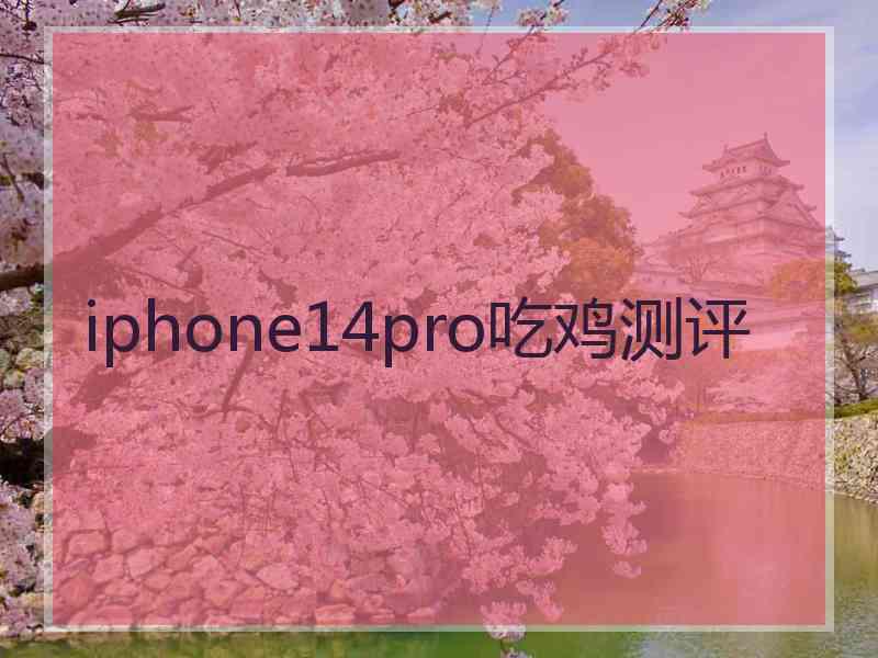 iphone14pro吃鸡测评