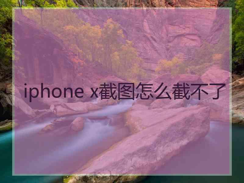 iphone x截图怎么截不了