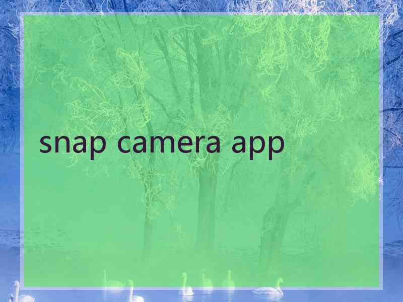 snap camera app