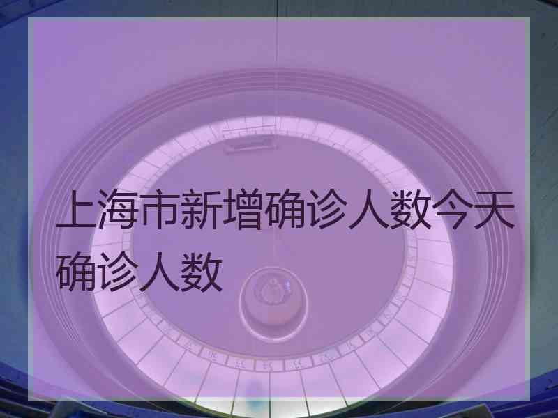 上海市新增确诊人数今天确诊人数