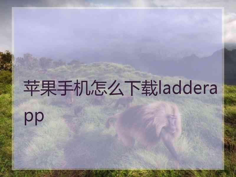 苹果手机怎么下载ladderapp