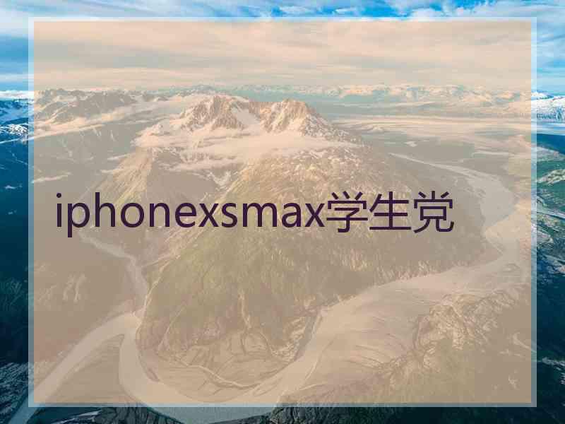 iphonexsmax学生党