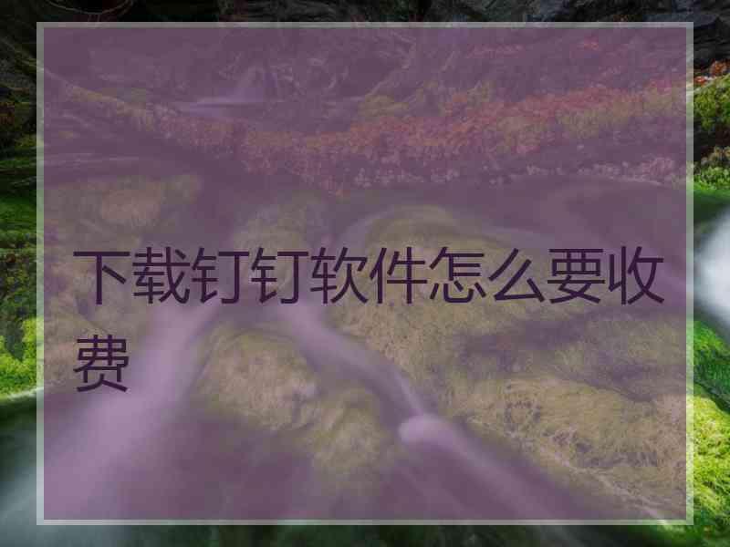 下载钉钉软件怎么要收费