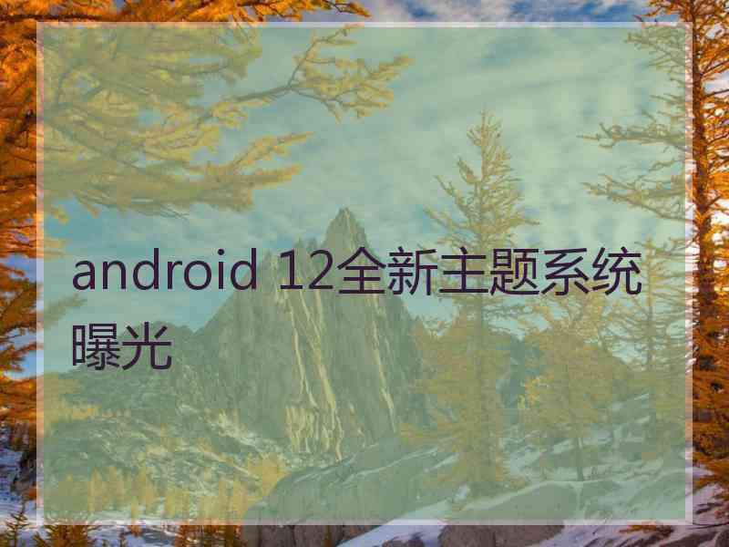 android 12全新主题系统曝光