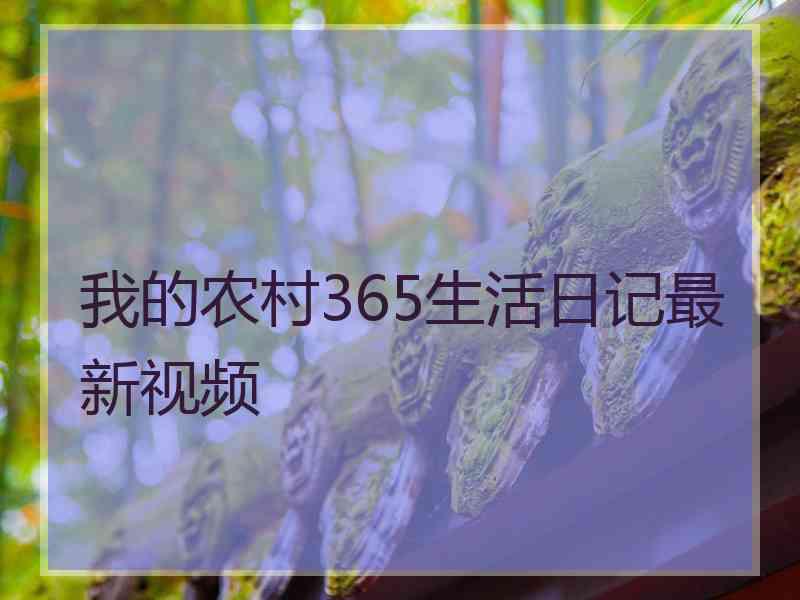 我的农村365生活日记最新视频