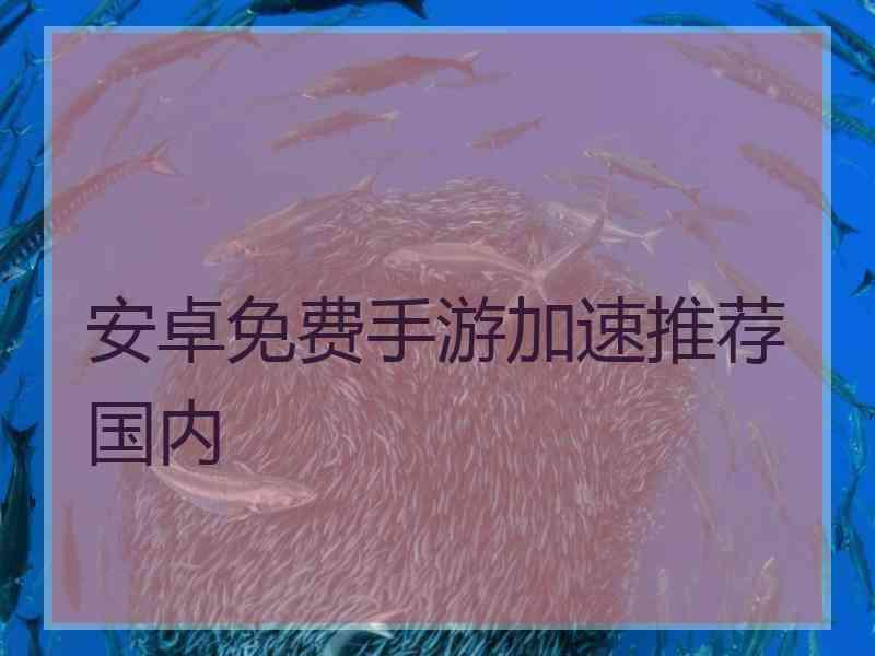 安卓免费手游加速推荐国内