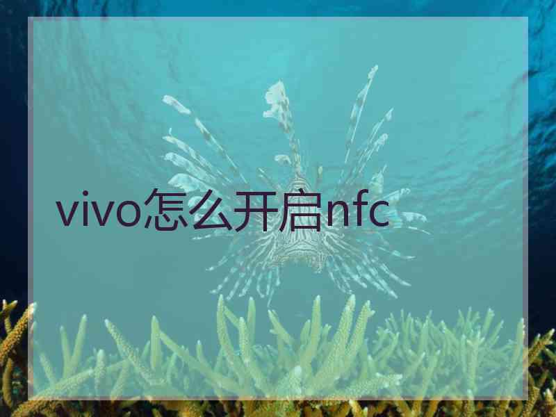 vivo怎么开启nfc