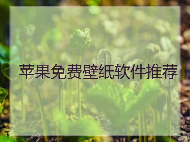 苹果免费壁纸软件推荐