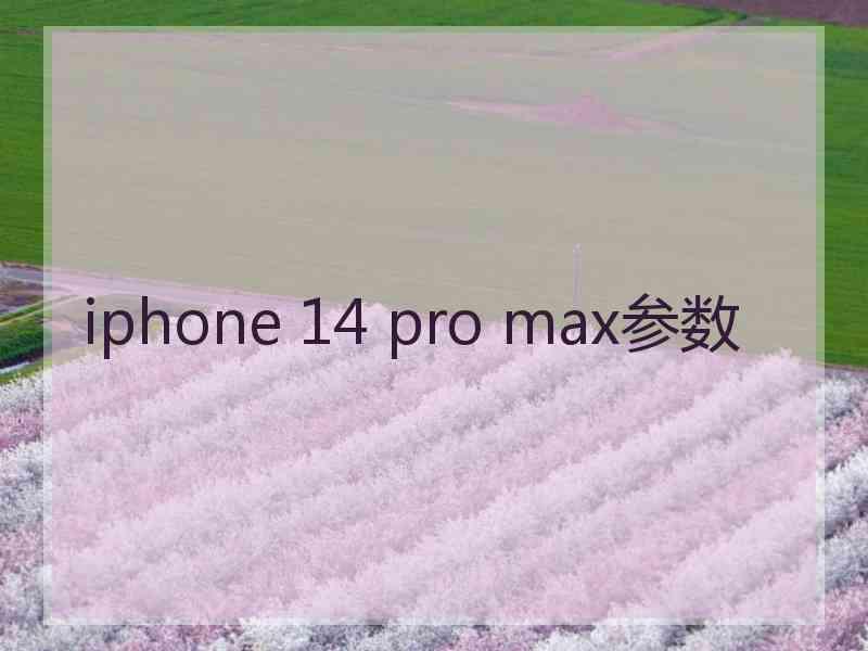 iphone 14 pro max参数