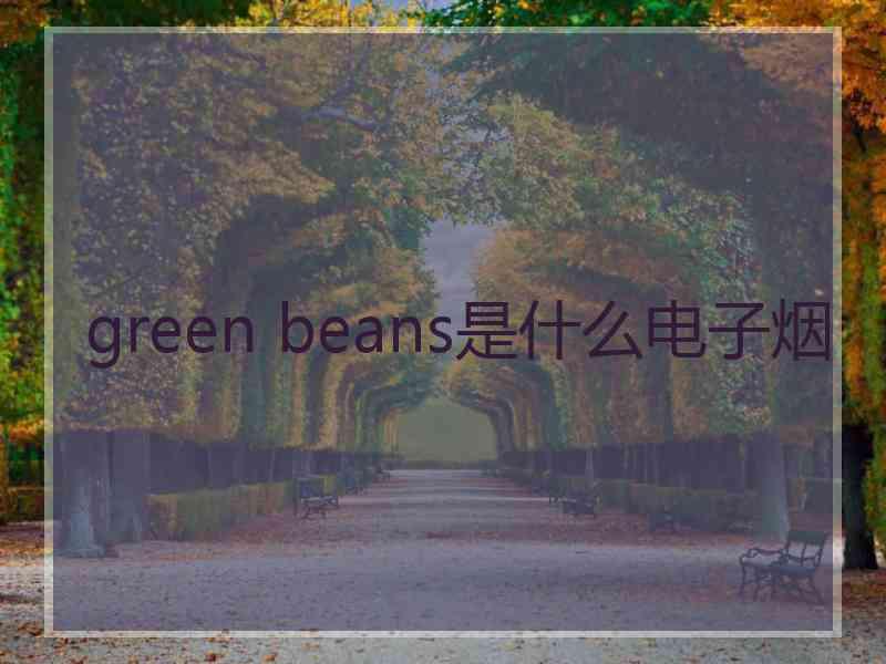 green beans是什么电子烟