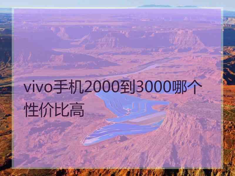 vivo手机2000到3000哪个性价比高