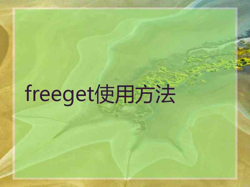 freeget使用方法