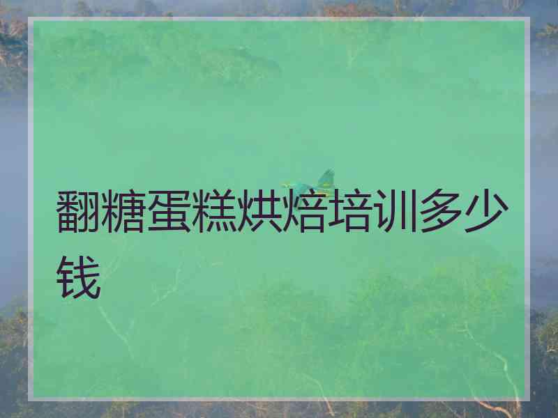 翻糖蛋糕烘焙培训多少钱