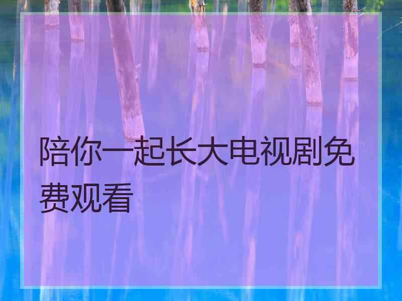 陪你一起长大电视剧免费观看