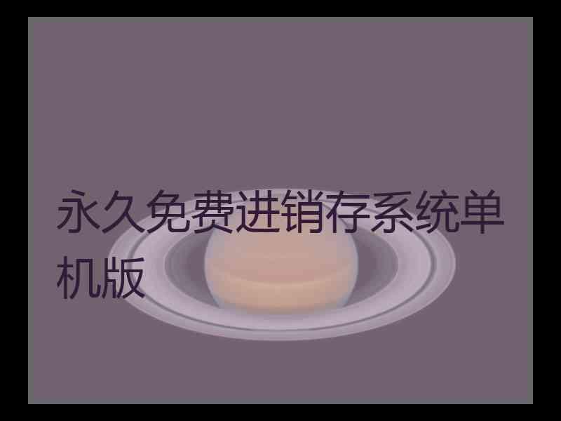 永久免费进销存系统单机版