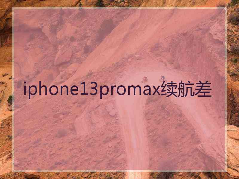 iphone13promax续航差