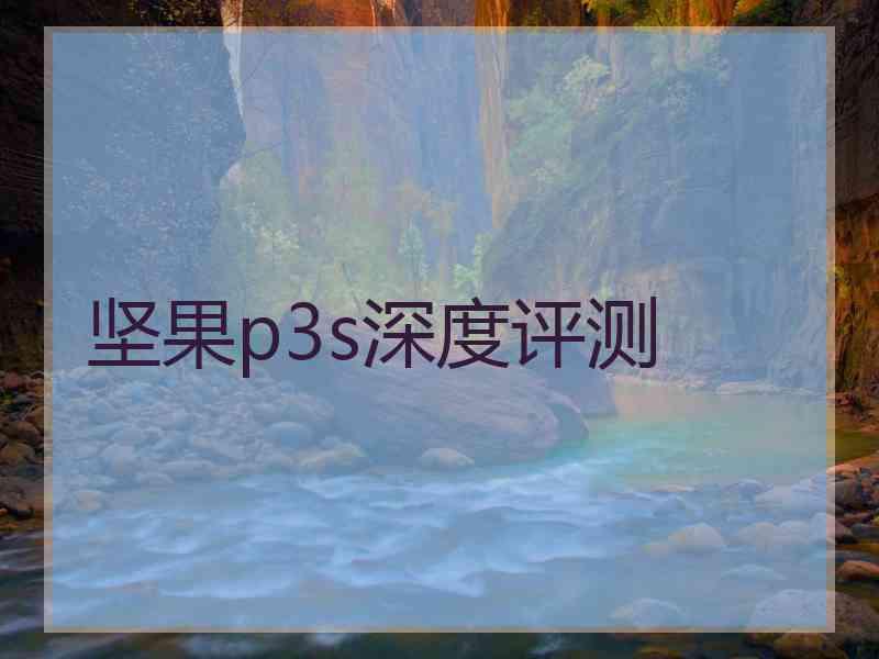 坚果p3s深度评测