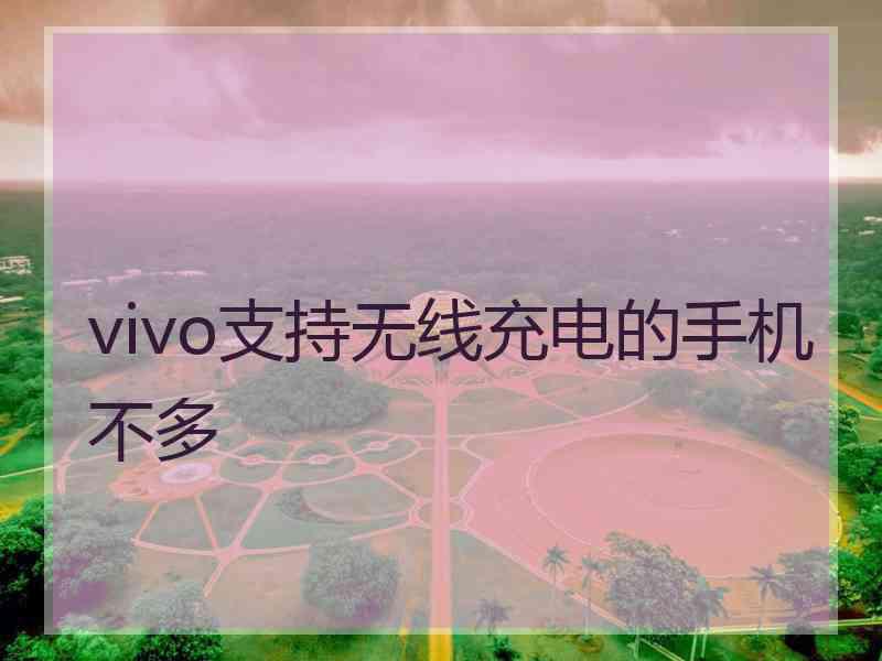 vivo支持无线充电的手机不多