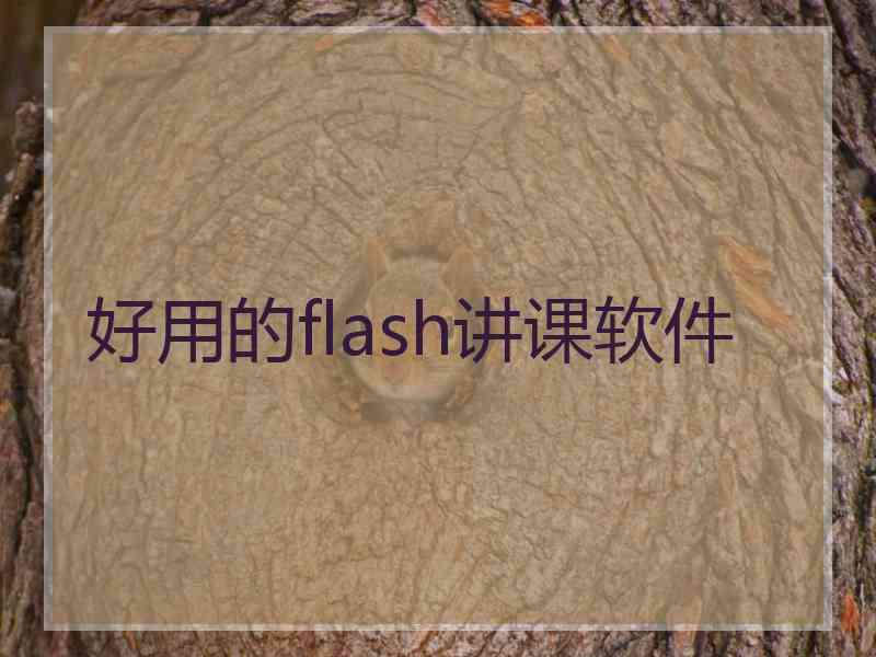 好用的flash讲课软件