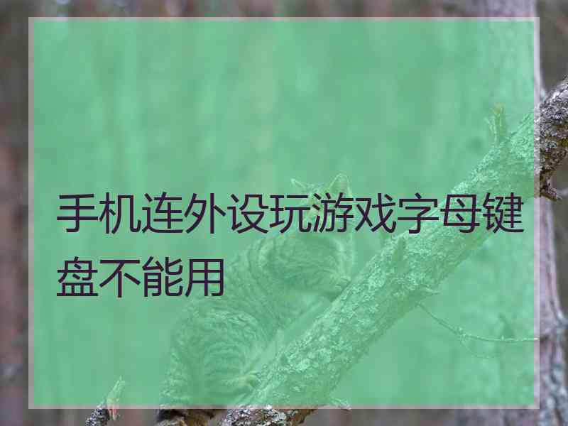 手机连外设玩游戏字母键盘不能用