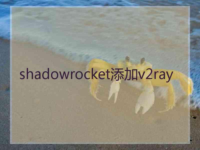 shadowrocket添加v2ray