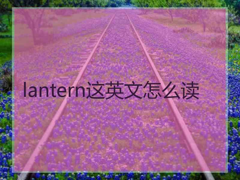 lantern这英文怎么读