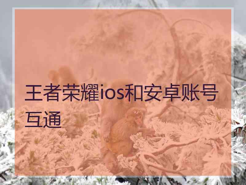 王者荣耀ios和安卓账号互通