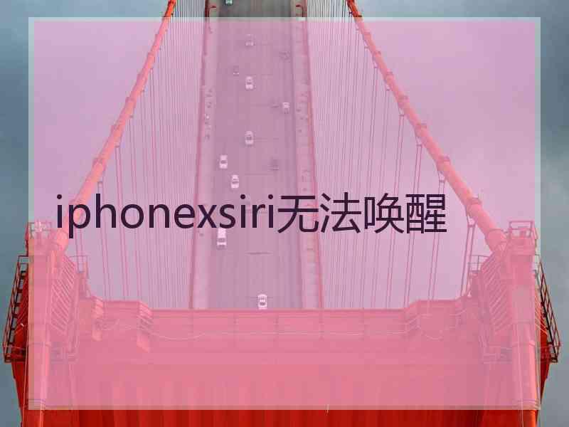 iphonexsiri无法唤醒