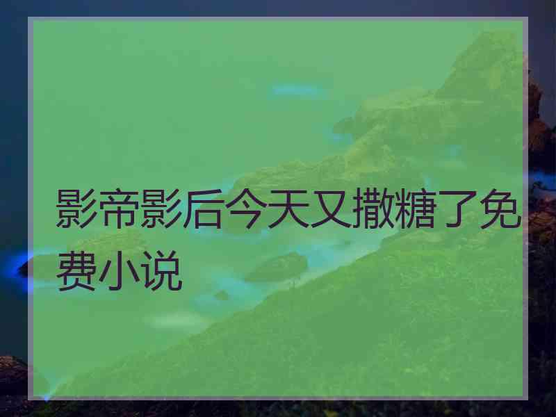 影帝影后今天又撒糖了免费小说