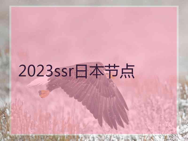 2023ssr日本节点