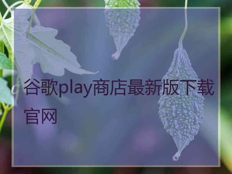 谷歌play商店最新版下载官网