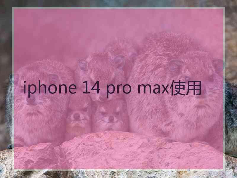 iphone 14 pro max使用