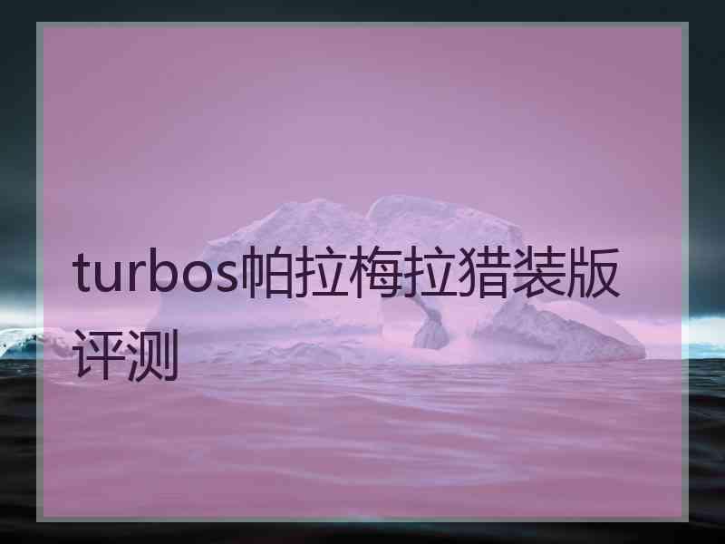 turbos帕拉梅拉猎装版评测