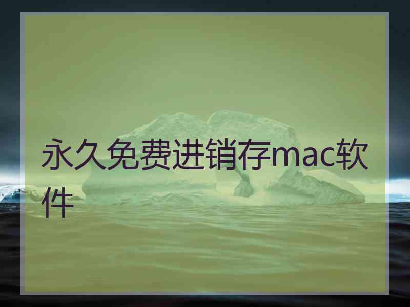 永久免费进销存mac软件