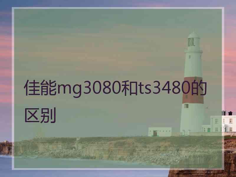 佳能mg3080和ts3480的区别