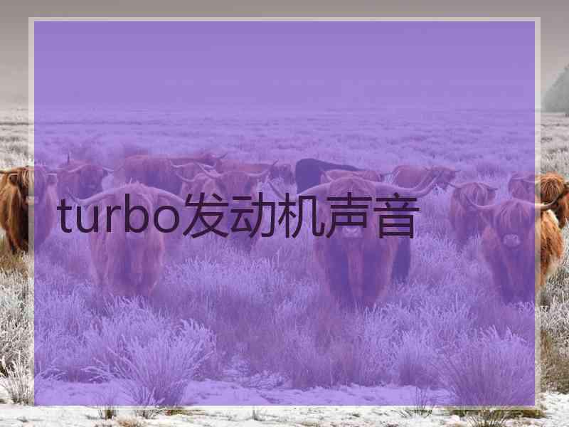 turbo发动机声音