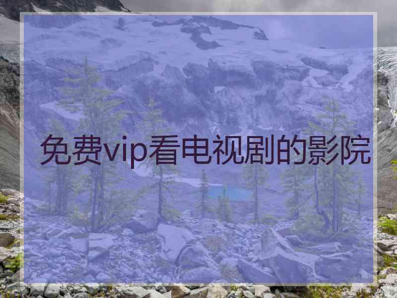 免费vip看电视剧的影院