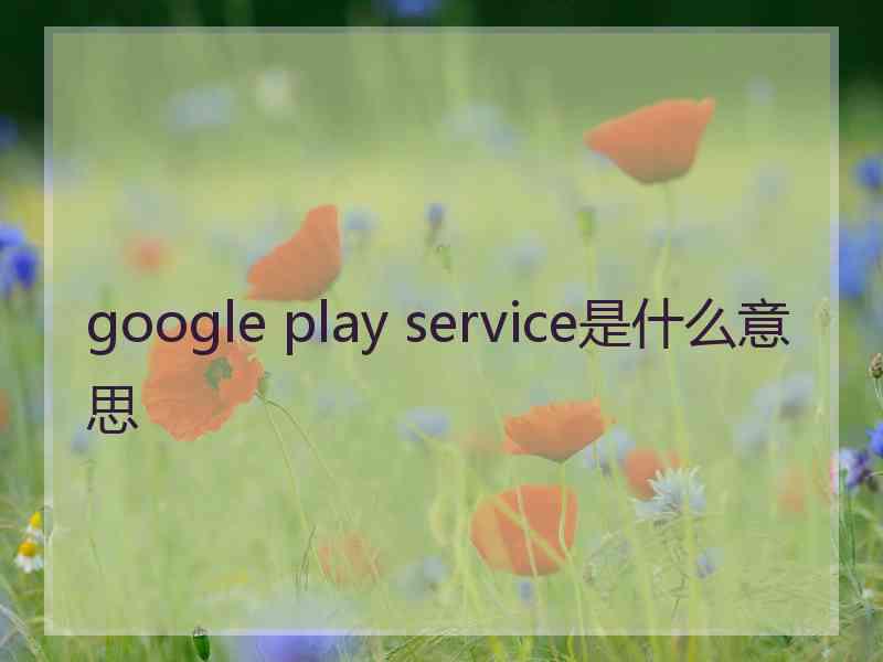 google play service是什么意思