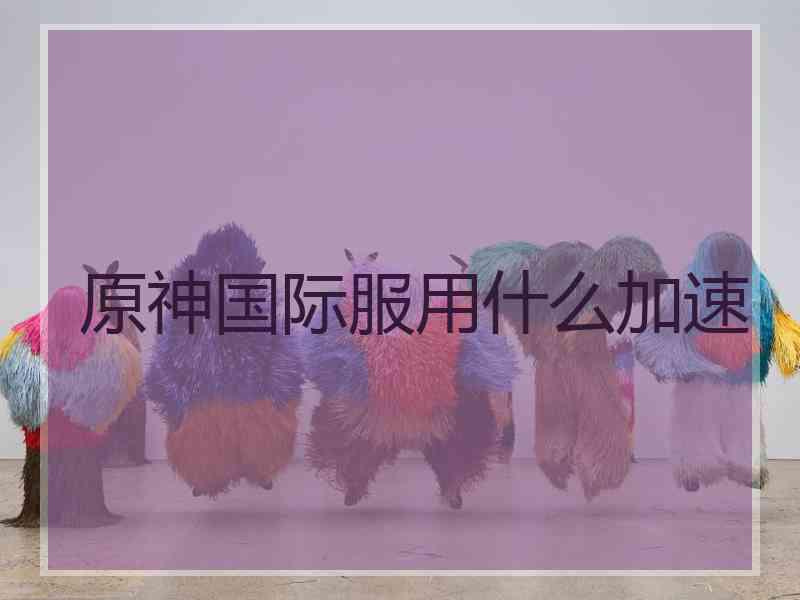 原神国际服用什么加速