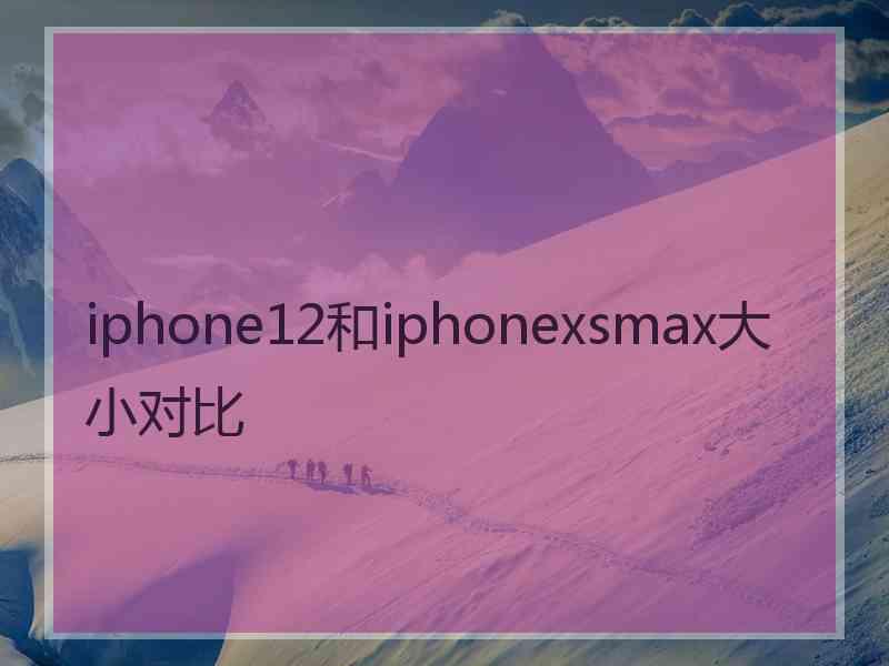 iphone12和iphonexsmax大小对比