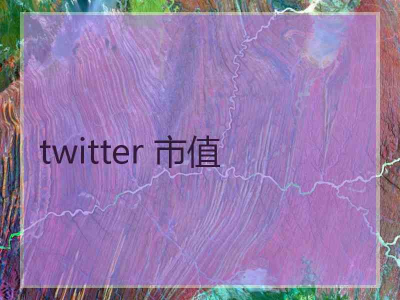 twitter 市值