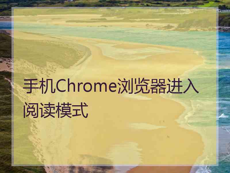 手机Chrome浏览器进入阅读模式