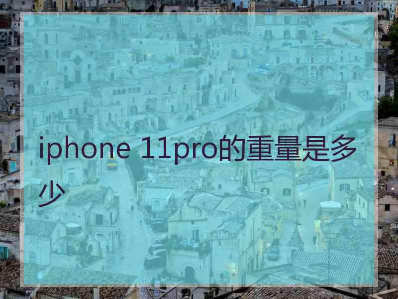 iphone 11pro的重量是多少