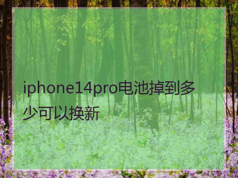 iphone14pro电池掉到多少可以换新