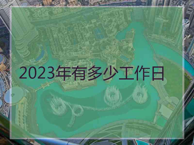 2023年有多少工作日